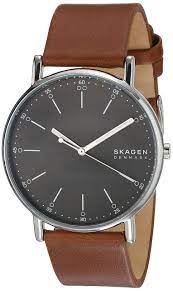 Skagen Signatur Silver Round Leather Men's Watch | SKW6578 | Time Watch Specialists