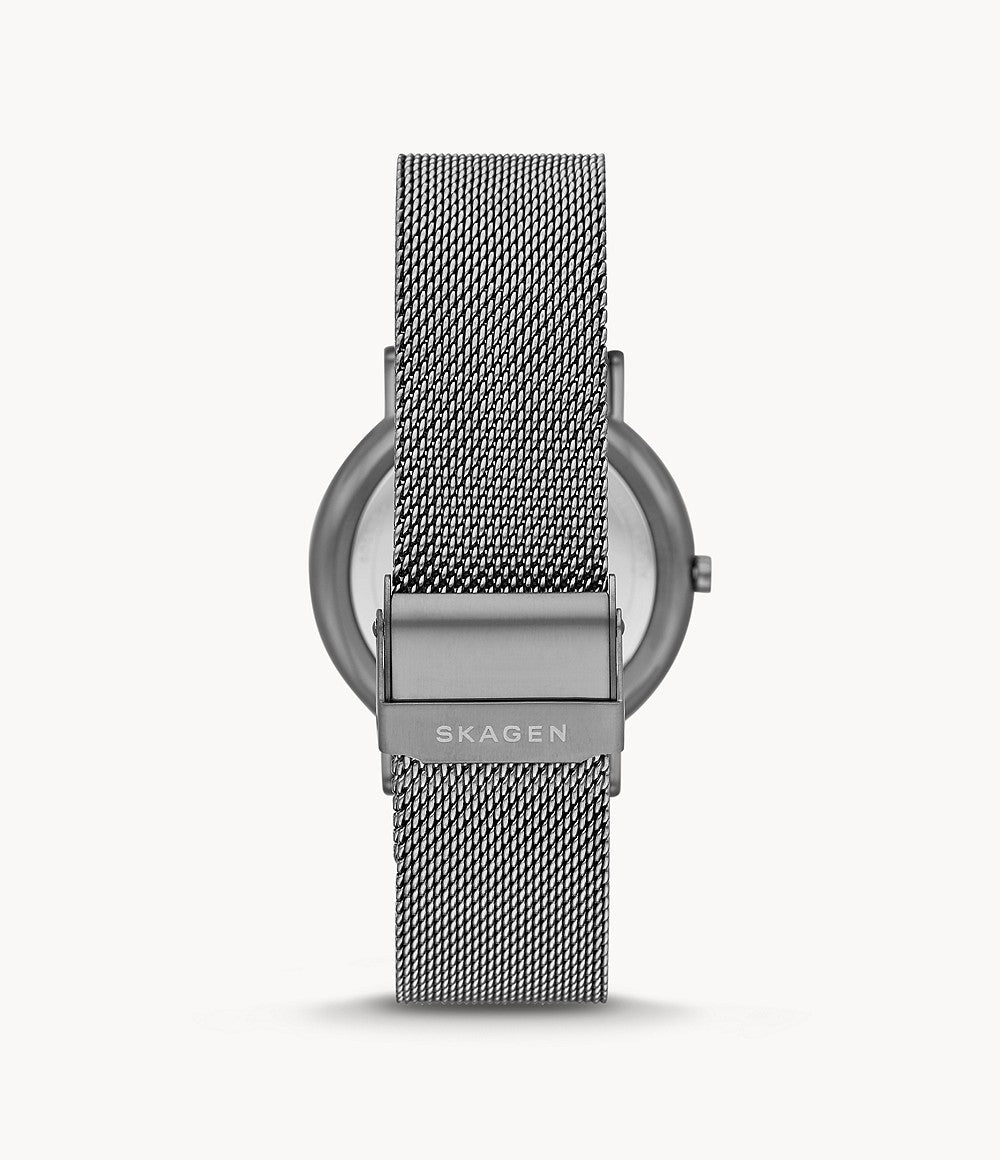 Skagen Signatur Three-Hand Gray Steel Mesh Men's Watch | SKW6577 | Time Watch Specialists