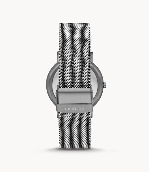 Skagen Signatur Three-Hand Gray Steel Mesh Men's Watch | SKW6577