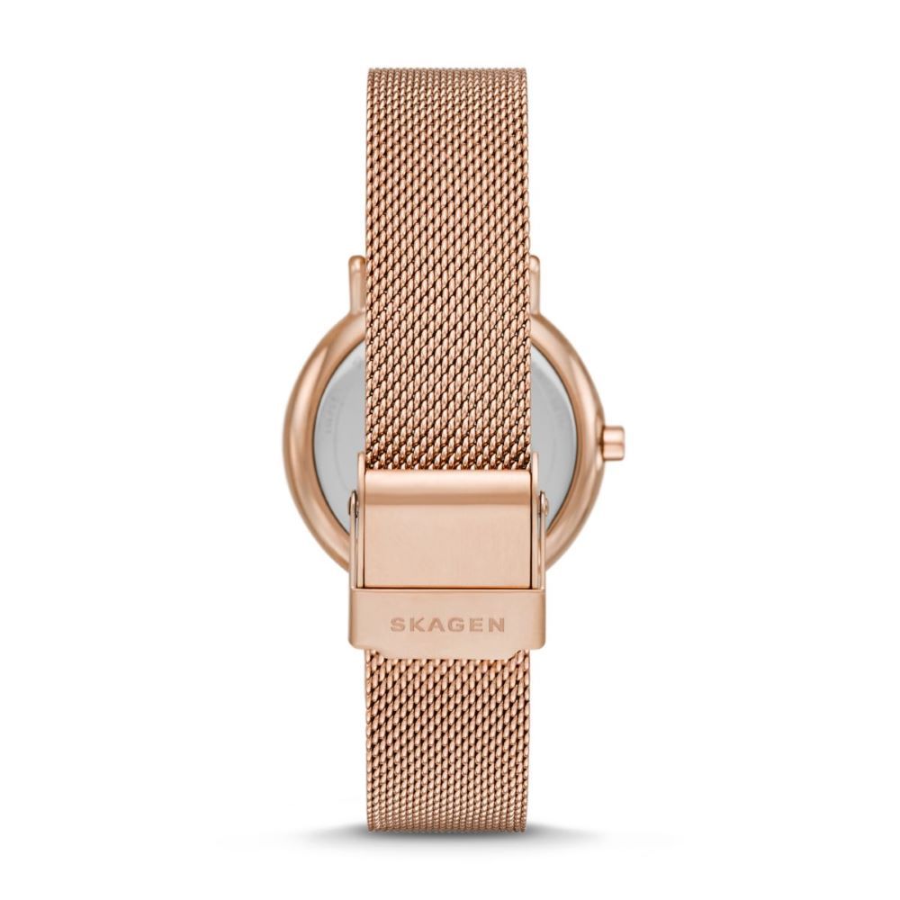 Skagen Signatur Two - Hand Rose - Tone Steel - Mesh Women's Watch | SKW2975 | TIME Watches