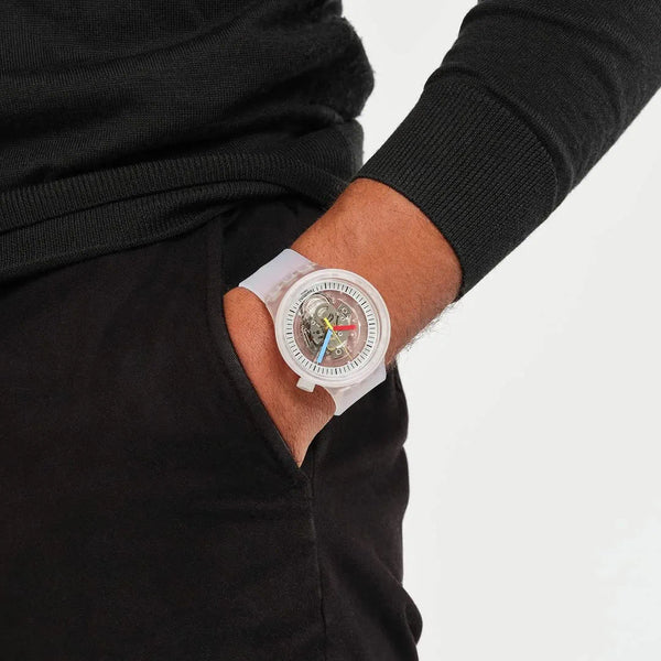 Swatch Big Bold Standard Quartz Casual Unisex Transparent Watch | SB01K100