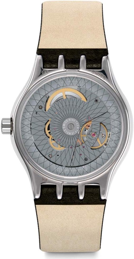 Swatch CLASSIC LINES Brown Strap Men's Watch | YIZ405 | Time Watch Specialists