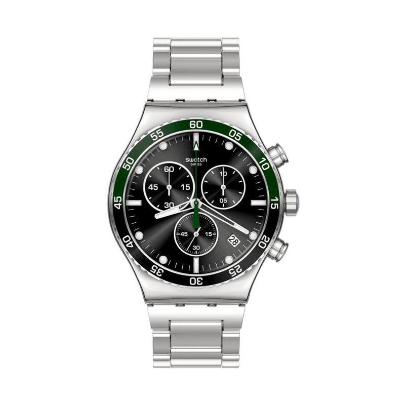 Swatch DARK GREEN IRONY Watch YVS506G | Time Watch Specialists