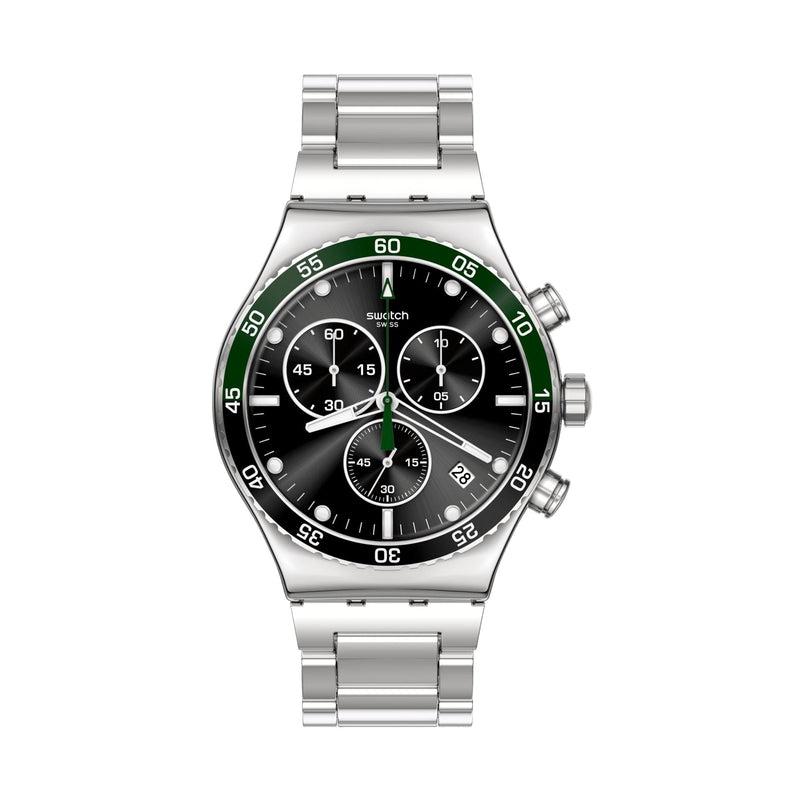 Swatch DARK GREEN IRONY Watch YVS506G | Time Watch Specialists