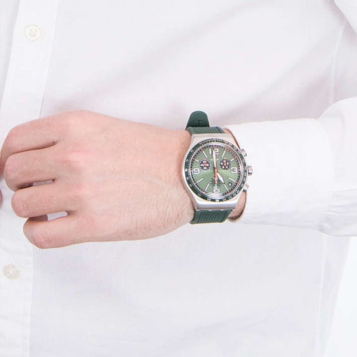 Swatch Forest Grid Chronograph Men's Watch - YVS462 | Time Watch Specialists