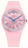 Swatch PINK PAY! Pink Semi-Transparent Strap Unisex Watch | SVHP100-5300 | Time Watch Specialists