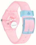 Swatch PINK PAY! Pink Semi-Transparent Strap Unisex Watch | SVHP100-5300 | Time Watch Specialists