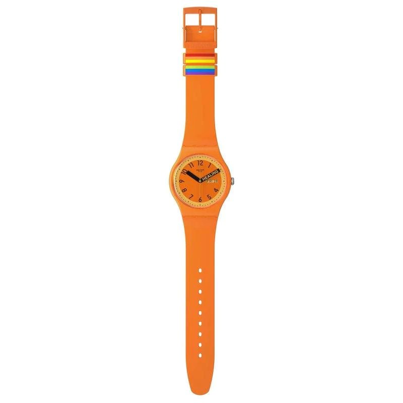 Swatch Proudly Orange Pride Unisex Watch | SO29O700 | Time Watch Specialists