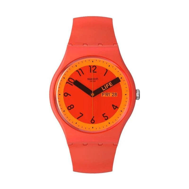 Swatch Proudly Red Unisex Watch | SO29R705 | Time Watch Specialists