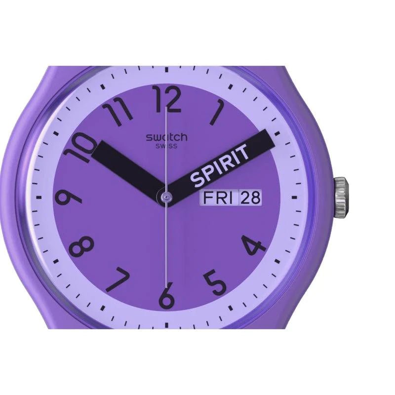Swatch Proudly Violet Unisex Watch | SO29V700 | Time Watch Specialists
