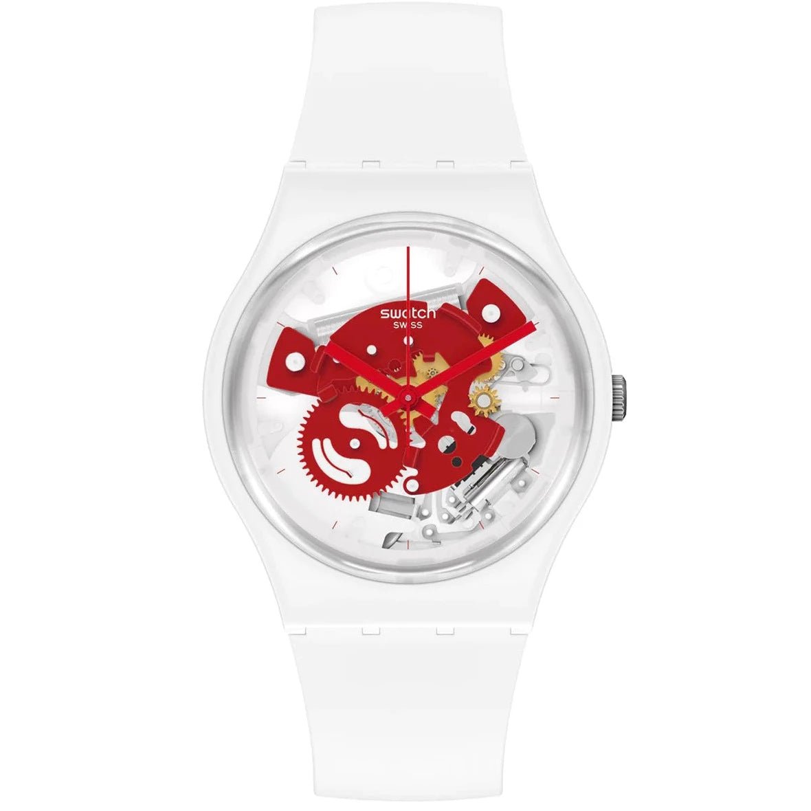 Swatch Time to Red Small Unisex Watch | SO31W104 | Time Watch Specialists