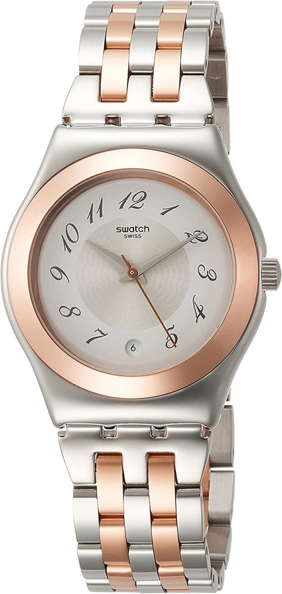 Swatch Two Tone Women's Dress Watch - YLS454G | Time Watch Specialists