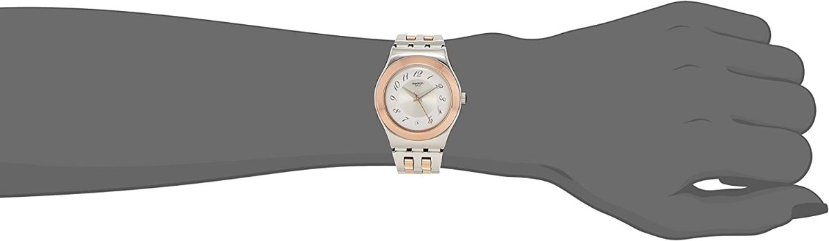 Swatch Two Tone Women's Dress Watch - YLS454G | Time Watch Specialists