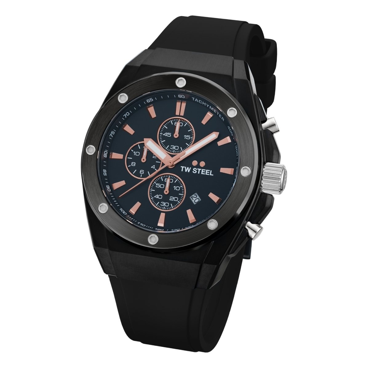 TW Steel Ceo Tech Black Dial and Black Rubber Strap 44mm Limited Edition Men's Watch | CE4102 | TIME Watches