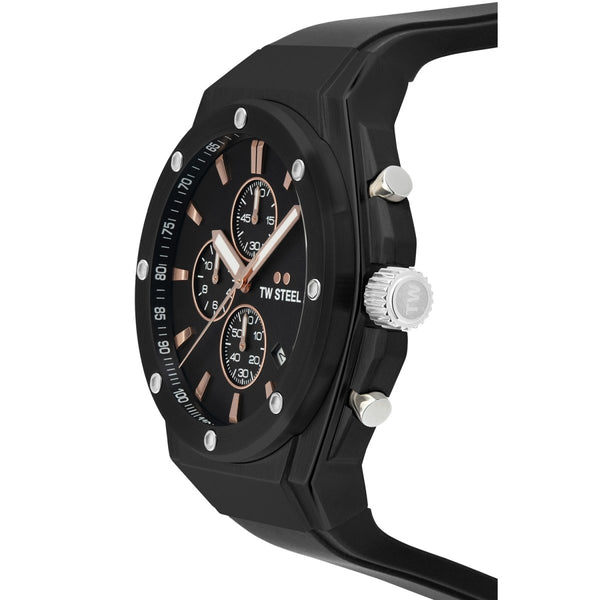 TW Steel CEO Tech | Black Dial | Black Rubber Strap Men's Watch | CE4102