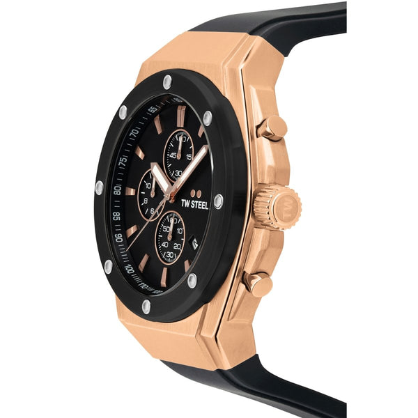TW Steel CEO Tech | Black Dial | Black Rubber Strap Men's Watch | CE4103