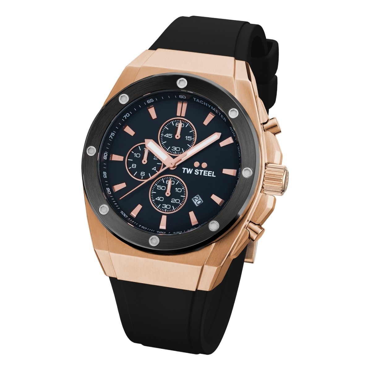 TW Steel Ceo Tech Black Dial and Black Rubber Strap 44mm Limited Edition Men's Watch | CE4103 | TIME Watches