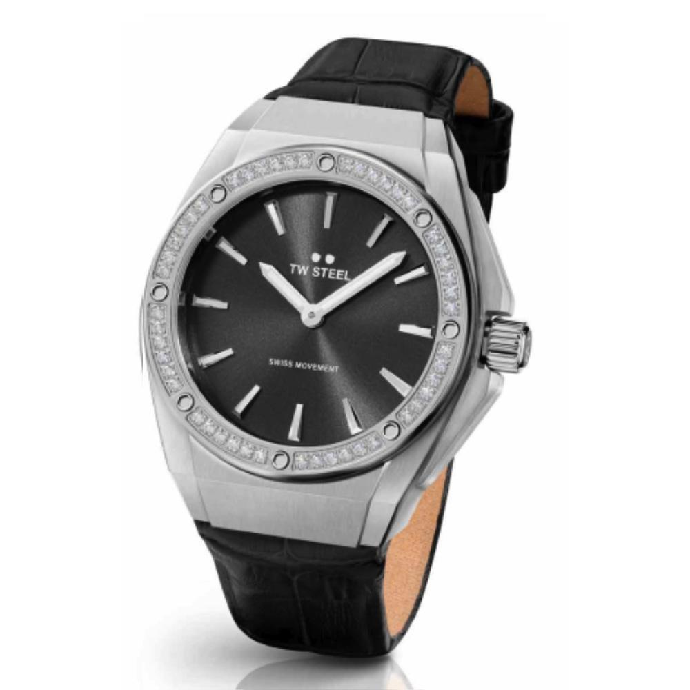 TW Steel CEO Tech Dark Grey Dial and Black Leather Strap 38mm Men's Watch | CE4028 | TIME Watches