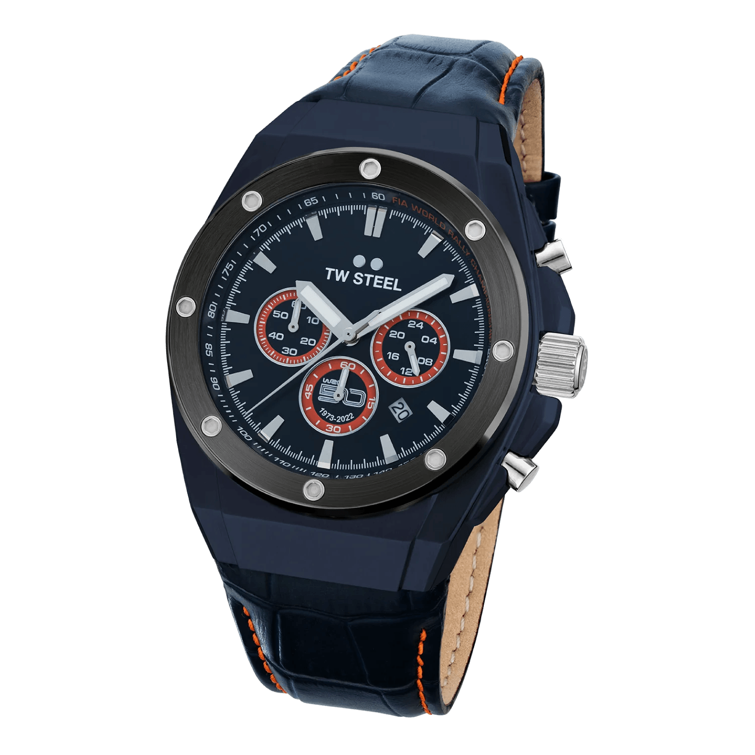 TW Steel Ceo Tech Blue Dial and Blue Leather Strap 44mm Limited Edition Men's Watch | CE4110 | TIME Watches