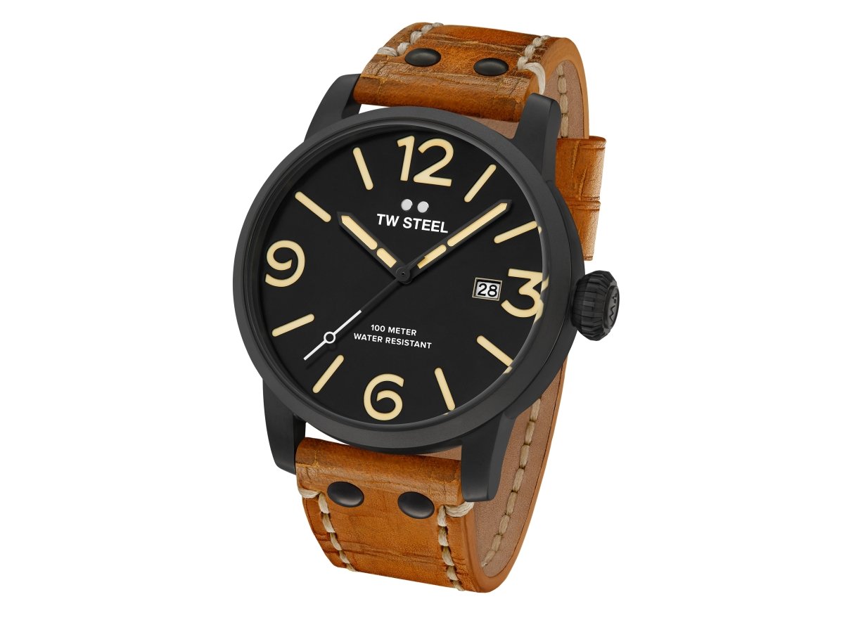 TW Steel E - commerce Black Dial and Brown Leather Strap 45mm Men's Watch | MS31 | TIME Watches