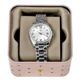 Fossil Scarlette Mini Three-Hand Date Stainless Steel Women's Watch | ES4317