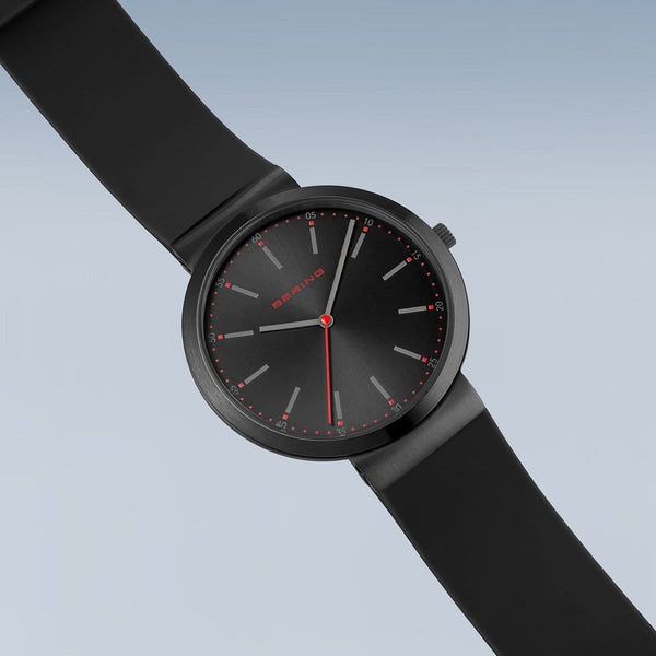 Bering Classic Black Dial Black Strap Men's Watch | 10141-402