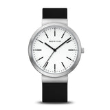 Bering Classic White Dial Black Strap Men's Watch | 10141-404
