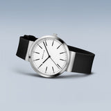 Bering Classic White Dial Black Strap Men's Watch | 10141-404