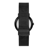 Skagen Signatur Sun & Moon Multifunction Black & Blue Dial / Black PVD Stainless Steel Mesh Bracelet  Men's Watch | SKW6944