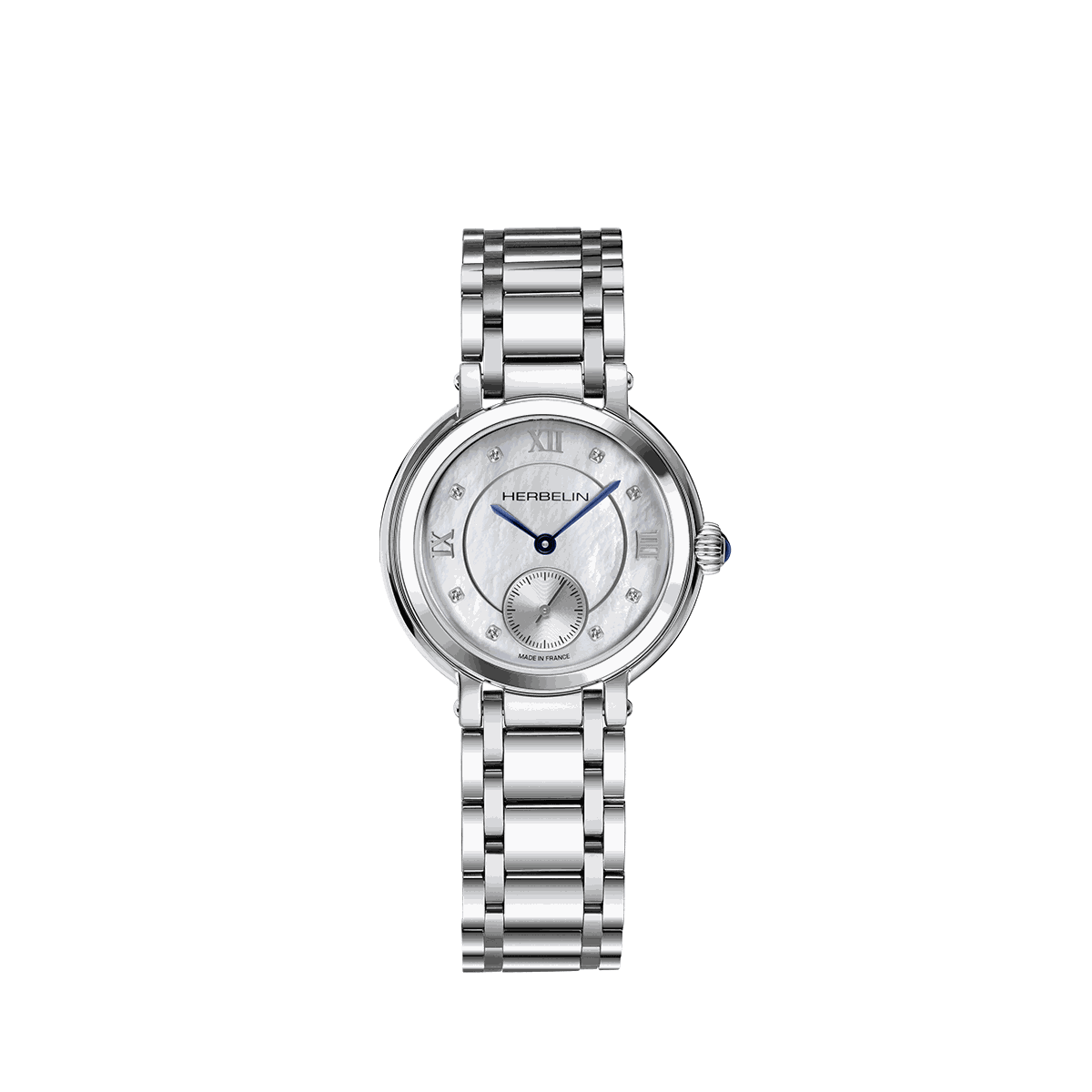 Herbelin Galet Mother of Pearl Dial Diamond Indices Stainless Steel Women’s Watch | 10630B89