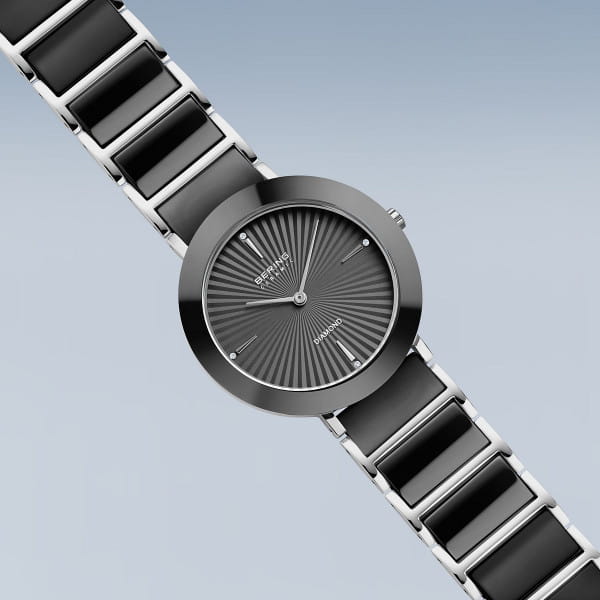 BERING Ceramic Polished Silver Women's Watch | 11435-702