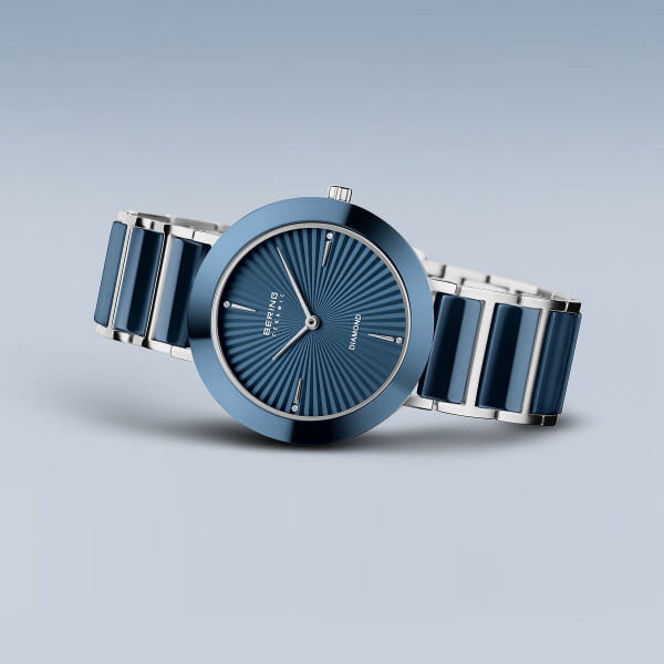 BERING Ceramic Polished Silver Women's Watch | 11435-707