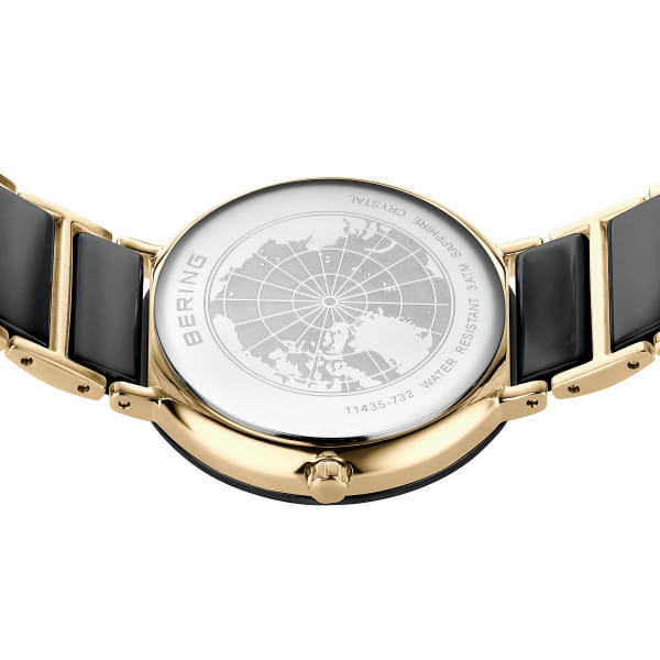 BERING Ceramic Polished Gold Women's Watch | 11435-732