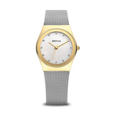 Bering Classic Silver Dial Rose Gold Stainless Steel Mesh Women's Watch | 12927-001