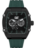 CAT Barrell Black Chrono Cushion Dial Green Batons Green Strap Men's Watch | 13.169.23.123