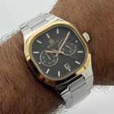 Bigotti Square Black Multi-Dial Rose Gold Luminous Hands Stainless Steel | BG.1.10555-3