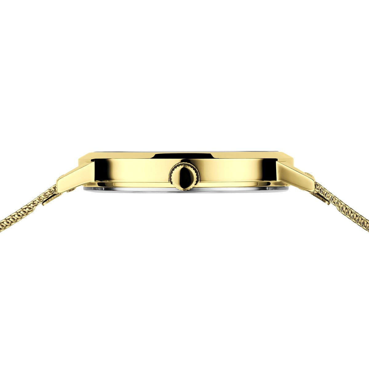 BERING Classic Black Dial and Gold Mesh Bracelet 34mm Women's Watch | 13434-332