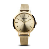 Bering Classic Champagne Dial Rose Gold Mesh Women's Watch | 13434-333