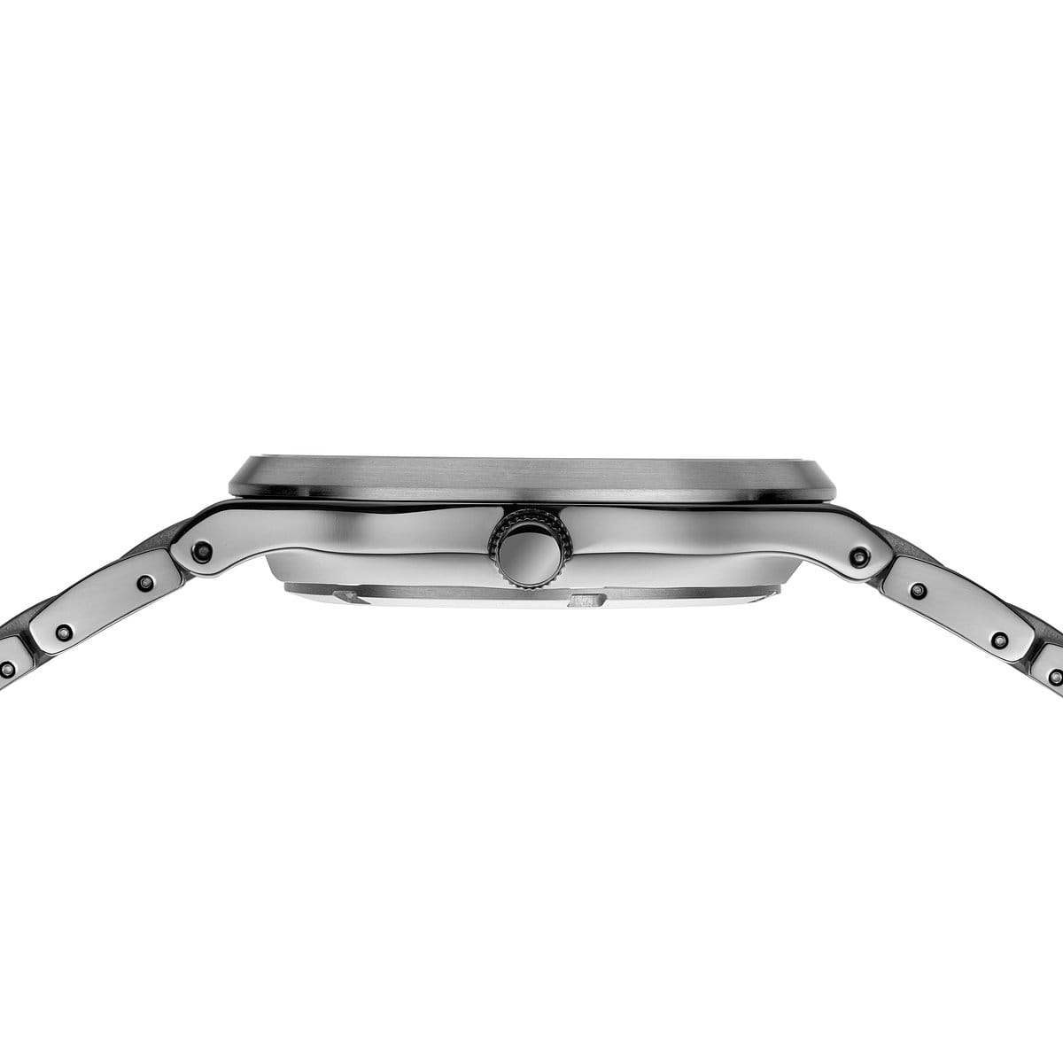 Bering Titanium Black Dial Calendar Orange Second Hand Titanium Men's Watch | 15139-709