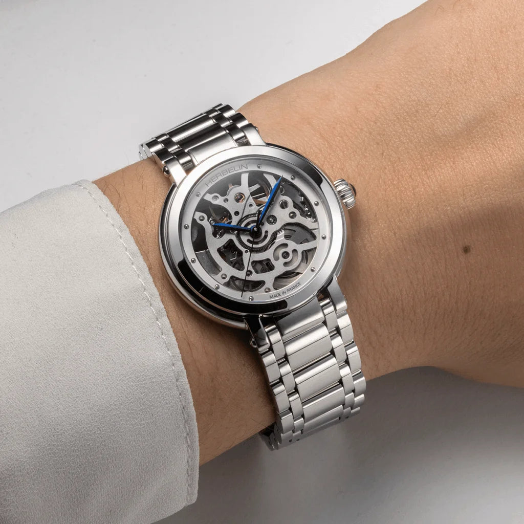 Herbelin Galet Automatic Skeleton Stainless Steel Women's Watch | 1630BSQ12