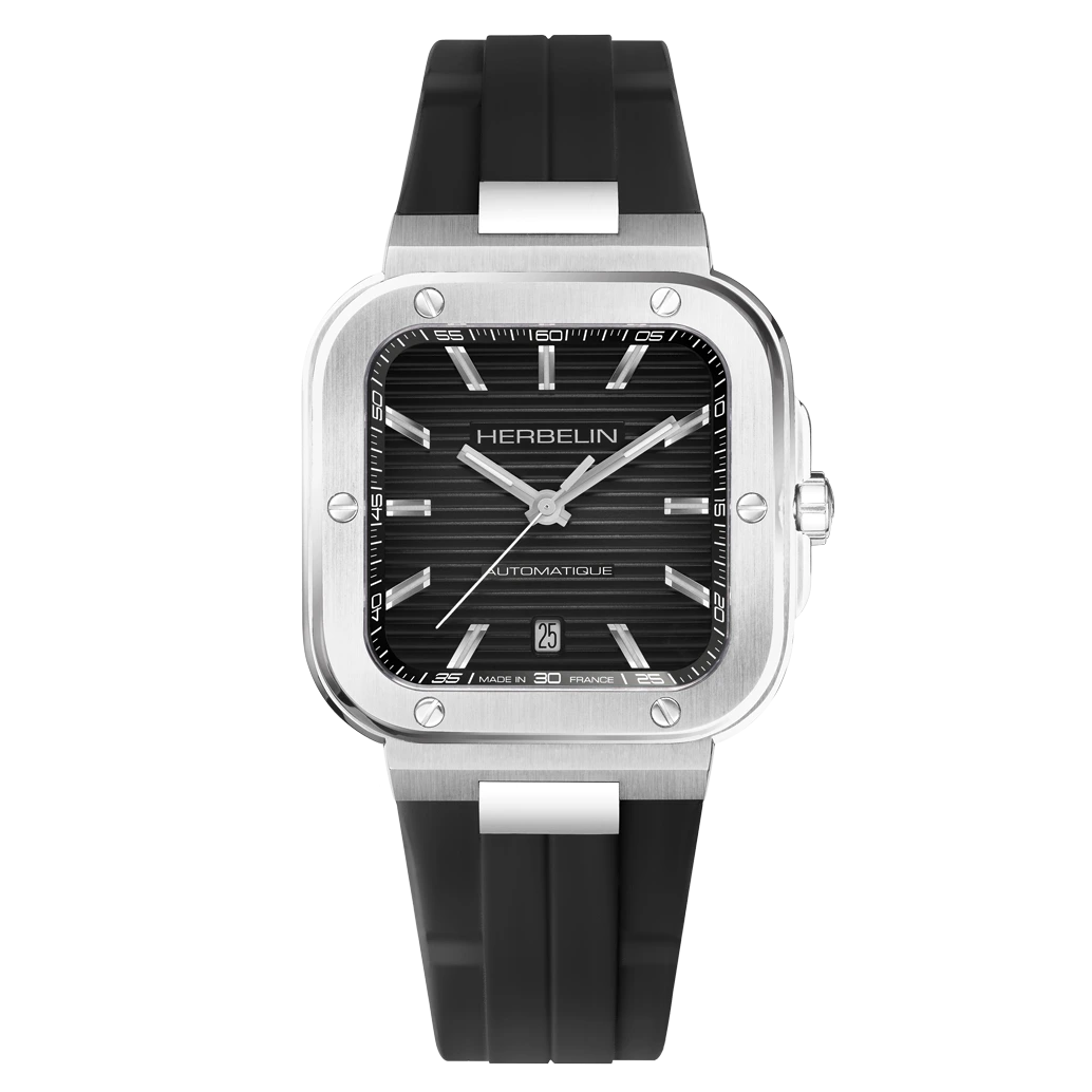 HERBELIN Cap Camarat Black Dial Stainless Steel Men’s Watch | 1646A14CA