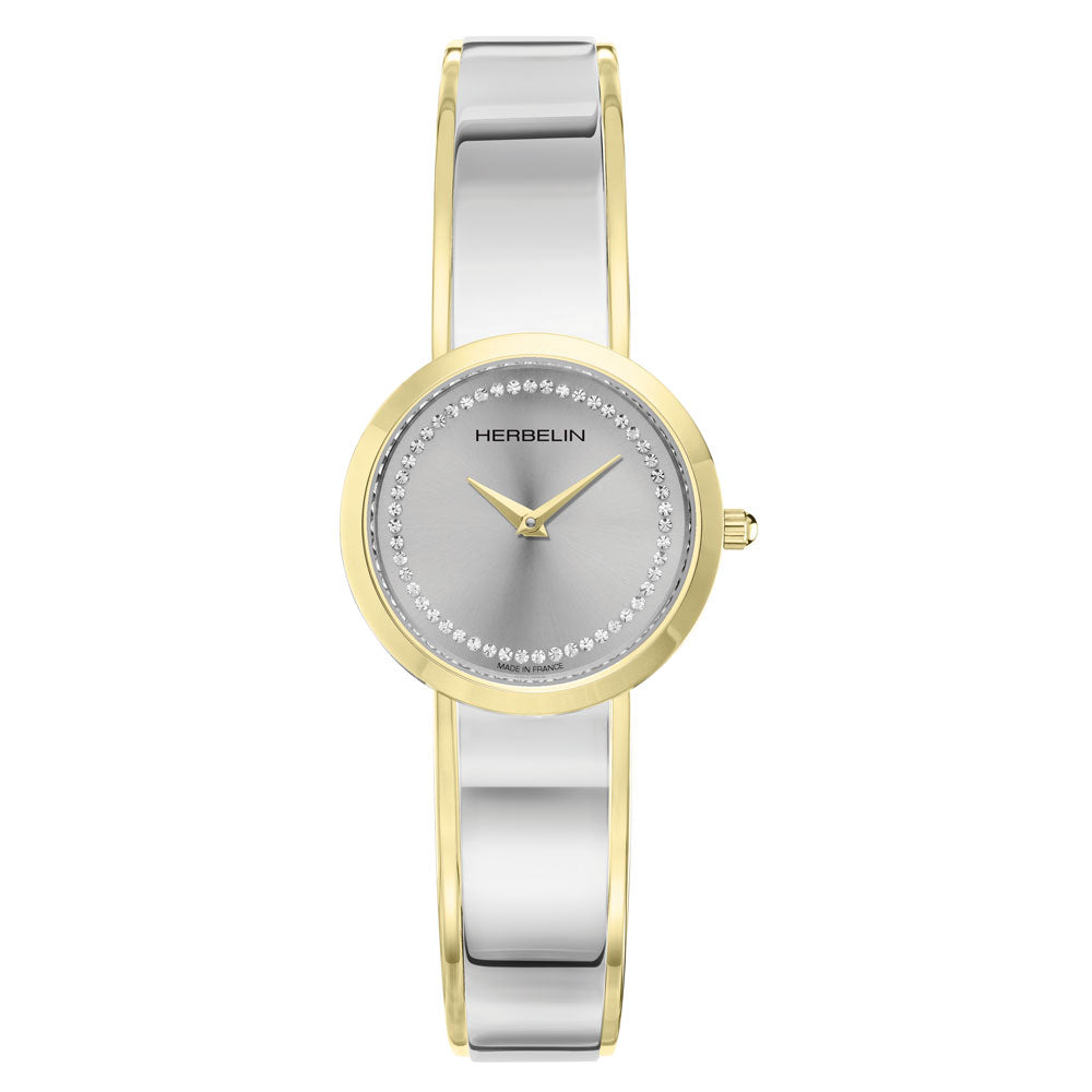 HERBELIN M-Band Silver Sunray Dial Spinel Women’s Watch | 17056/BT62