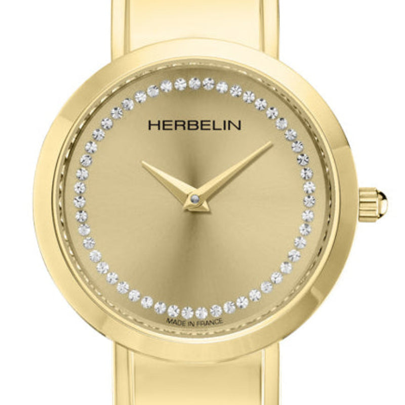 Herbelin M-Band Mother of Pearl Dial Yellow Gold Stainless Steel Women's Watch | 17056/BP19