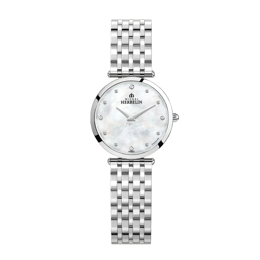 HERBELIN Epsilon Mother of Pearl Dial Diamond Indices Women’s Watch | 17116/B89