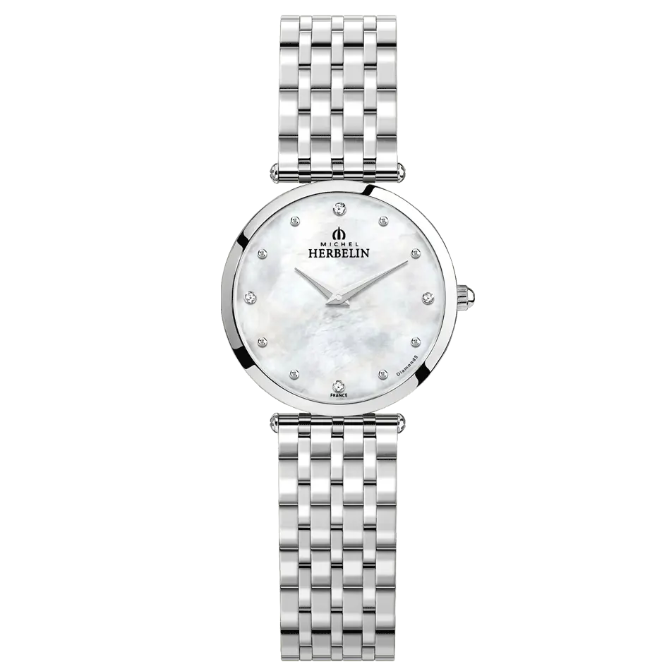 HERBELIN Epsilon Mother of Pearl Dial Diamond Indices Women’s Watch | 17116/B89