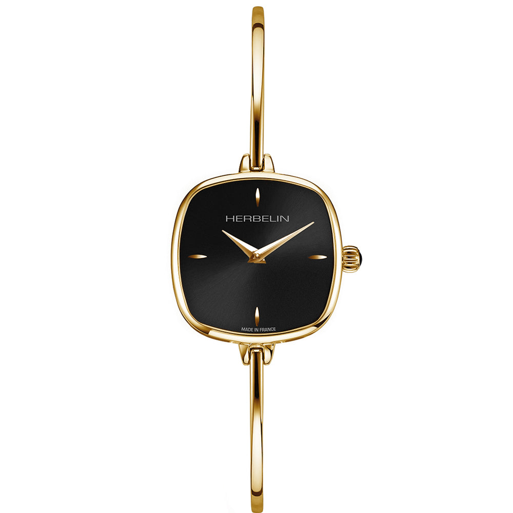 Herbelin Fil Black Dial Gold Indices Stainless Steel Women’s Watch | 17207/BP14