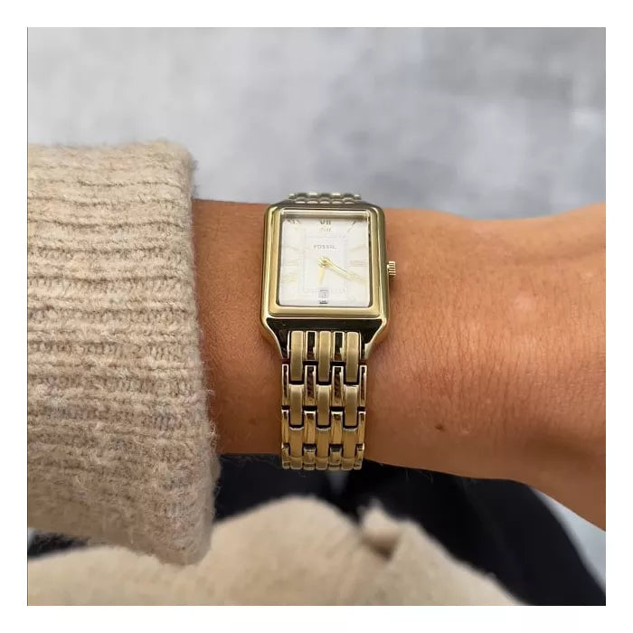 Fossil Raquel Three-Hand Date Gold-Tone Stainless Steel Women's Watch | ES5220