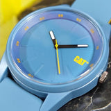CAT Insignia with Blue Rubber Strap Men's Watch | LJ.100.26.626