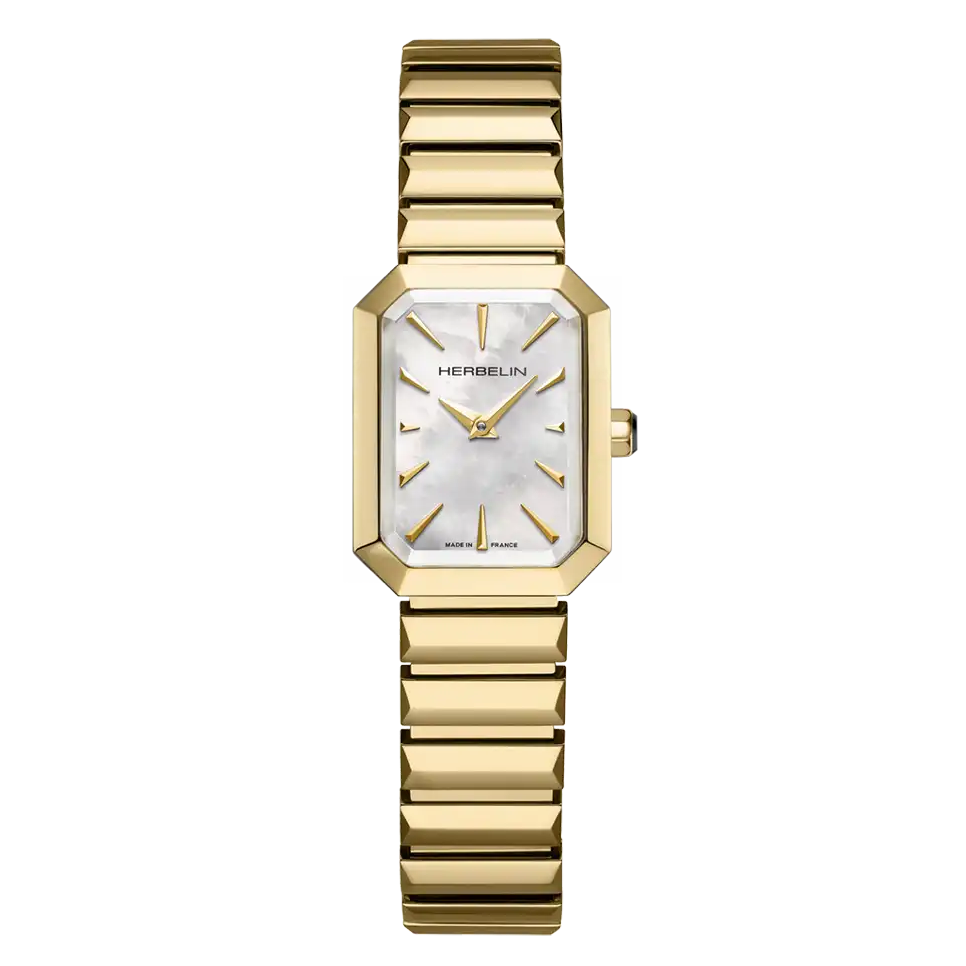 HERBELIN Octogone Quartz White Mother of Pearl 26mm Women's Watch | 17556BP1N19