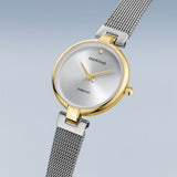 Bering Classic 15th Anniversary Rose Gold Stainless Steel Mesh Watch Set | 17724-010-SET
